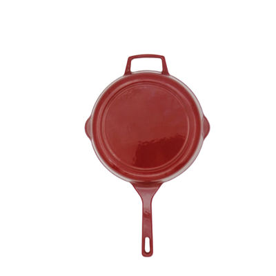 Multifunctional Enamel Coated Frying Pan 26cm For Camping Cooking
