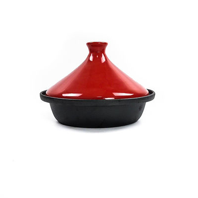 3.3 QT Enameled Cast Iron Tajine Cooking Pot Safe Stovetop