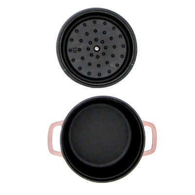 Matt Blake Cast Iron Round Casserole 10*5cm Internal Black Enamel Coating