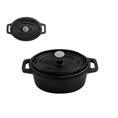 Matt Blake Cast Iron Round Casserole 10*5cm Internal Black Enamel Coating