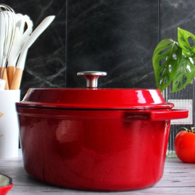Enamel Oval Cast Iron Casserole 4.5 Quart With Functionality And Style