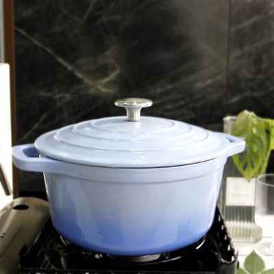 Size 21/24/26/28.5cm Enamel Cast Iron Casserole For Catering