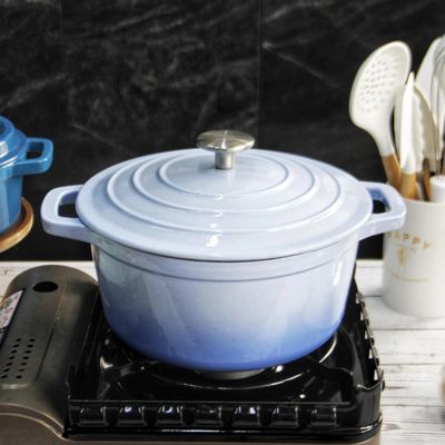 Size 21/24/26/28.5cm Enamel Cast Iron Casserole For Catering