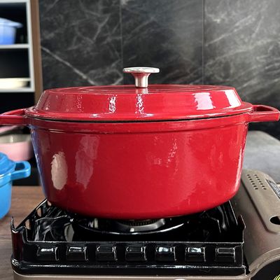 Enamel Oval Cast Iron Casserole 4.5 Quart With Functionality And Style