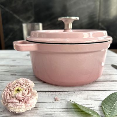 Enameled Cast Iron Skillets 2 In 1 Double Dutch Oven Cookware Sets