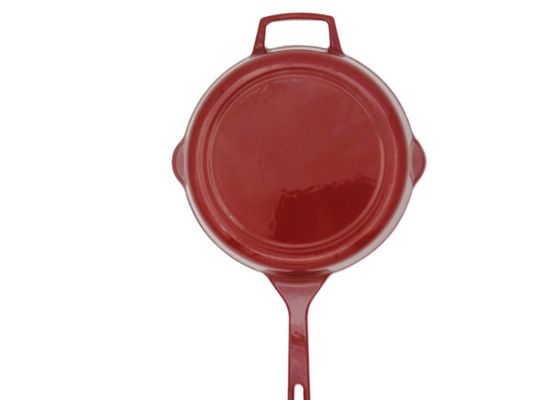 Non Stick Enameled Cast Iron Skillet Deep Fry Pan With Handles