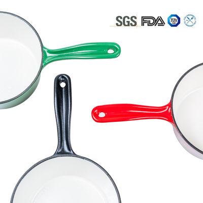 Enameled Non Stick Enameled Cast Iron Saucepan 2.5 Quart 16cm
