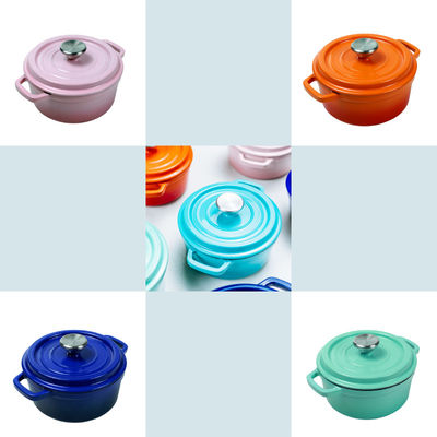 20cm Cast Iron Dutch Oven Enamel Covered Round Dutch Oven  Classic Style