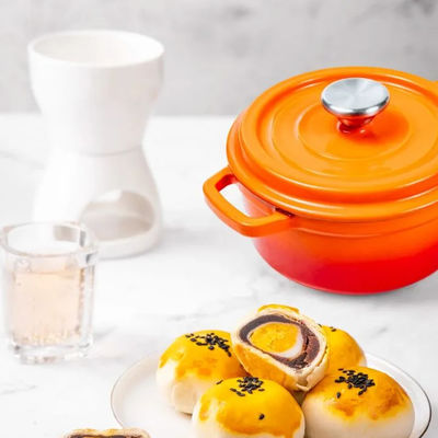 Country Design Eco Friendly Cast Iron Dutch Oven With Two Handles