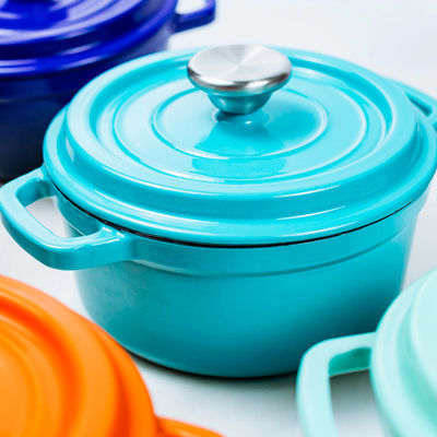 20cm Cast Iron Dutch Oven Enamel Covered Round Dutch Oven  Classic Style