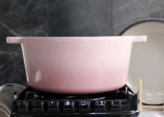 Pink Enameled Pre Seasoned Cast Iron Pan Lid And Dutch Oven 2 In 1