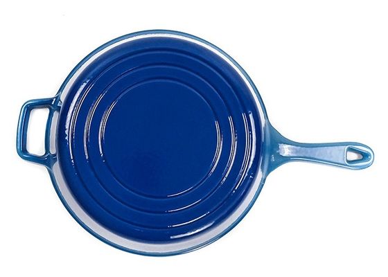 BSCI SGS Enameled Cast Iron Cookware Pan Lid And Stew Pot 2 In 1