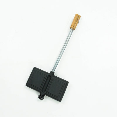 Pre Seasoned Cast Iron Sandwich Pan 20.5*11cm High Temperature Resistance