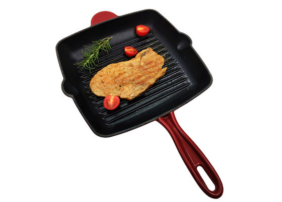 Green Enameled Cast Iron Skillet Pan Non Stick Cast Iron Deep Fryer