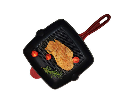 Green Enameled Cast Iron Skillet Pan Non Stick Cast Iron Deep Fryer