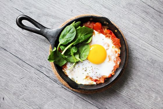 Round Cast Iron Non Stick Frying Pan 8-10 Inches For High Heat Cooking