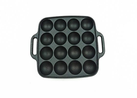 BSCI SGS Cast Iron Grill Griddle Takoyaki Grill Pan For Stovetop