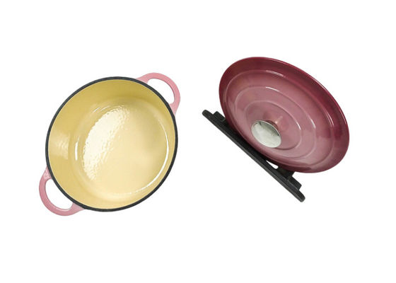 Purple Enamel Coated Cast Iron Casserole With Lid No seasoning