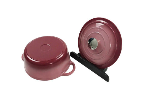 Purple Enamel Coated Cast Iron Casserole With Lid No seasoning