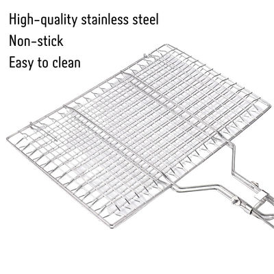 Multi Purpose 50cm Camping Cooking Set Stainless Steel Barbecue Grill Net