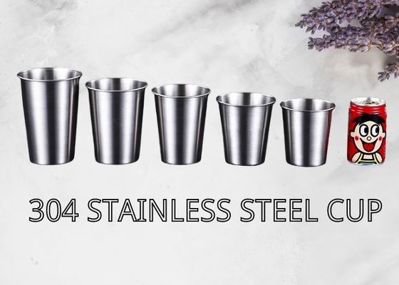 Food grade Sliver 304 Stainless Steel Cups Polished inside