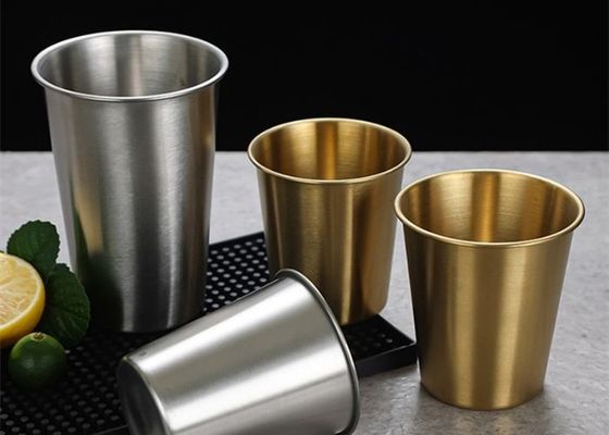 Food grade Sliver 304 Stainless Steel Cups Polished inside