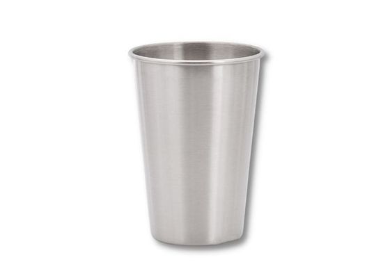 Cuatom Silver 304 Stainless Steel Cups Sets Dishwasher Safe Scratch-Proof