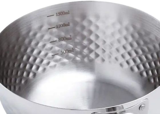 304 Small Stainless Steel Saucepan Heat Dissipation Flat Base