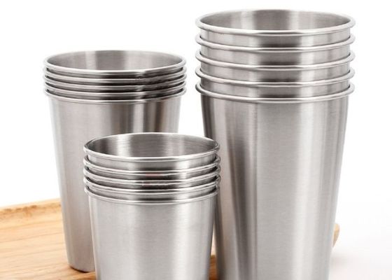 Golden 304 Stainless Steel Cup 8.2/9.3cm SGS/ISO9005 Certification
