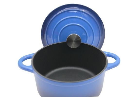 Blue Enamel Casserole Dish With Lid For All Stove 3.8/5/5.3kg