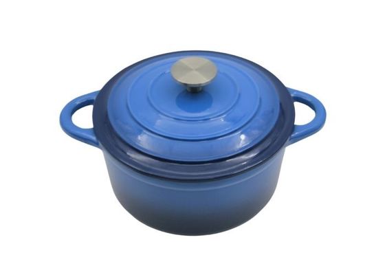 Blue Enamel Casserole Dish With Lid For All Stove 3.8/5/5.3kg