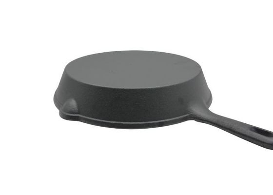 Cast Iron Frying Pan : 8 Inch  Black Heat Distribution With Dual Handles Commercial-Grade