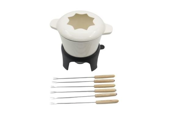 Custom Enamel Coating Cheese Fondue Pots 1.5 Quart Non Stick