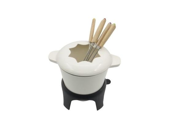 Custom Enamel Coating Cheese Fondue Pots 1.5 Quart Non Stick