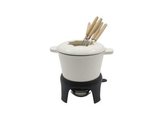OEM Cast Iron Fondue Non Stick Enamel Cheese Fondue Pots 1.5 Quart