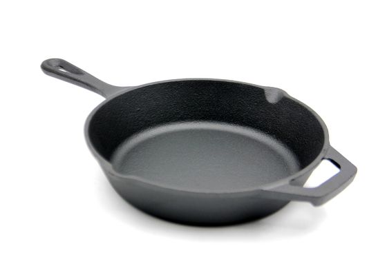 Cast Iron Frying Pan : 8 Inch  Black Heat Distribution With Dual Handles Commercial-Grade