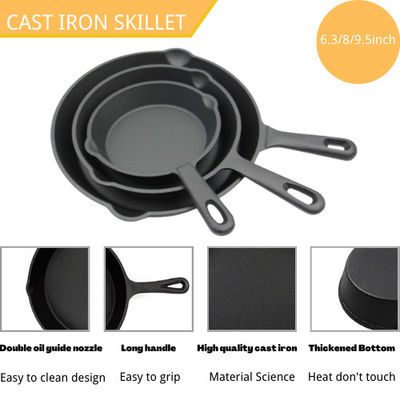 10 Inch Cast Iron Skillet Pan For Searing, Baking , Frying -Pre-Seasoned