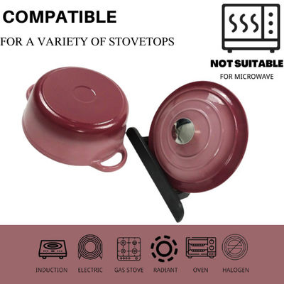 Purple Enamel Coated Cast Iron Casserole With Lid No seasoning