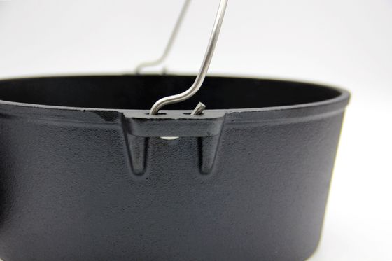 Pre-Seasoned 6kg Cast Iron Campfire Dutch Oven With Lid - 5.5 Quart Round Cast Iron Pot For Outdoor Cooking, Stovetop, And Oven Use