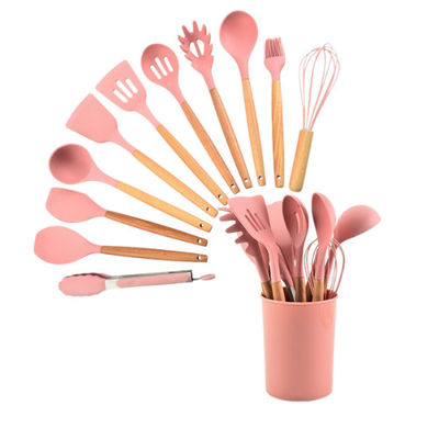 Customized Kitchen Cookware Accessories Silicone Kitchen Utensils With Holder