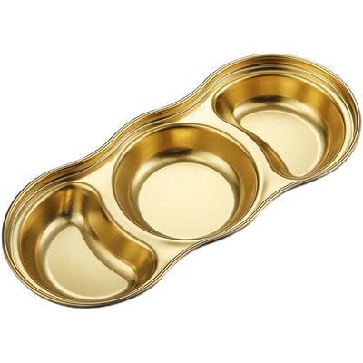 Divided Seasoning Sauce Stainless Steel Dip Dish OEM &amp; ODM For Home Restaurant