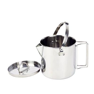 1.2L Camping Cooking Set Folding Handles Stainless Steel Camping Tea Kettle