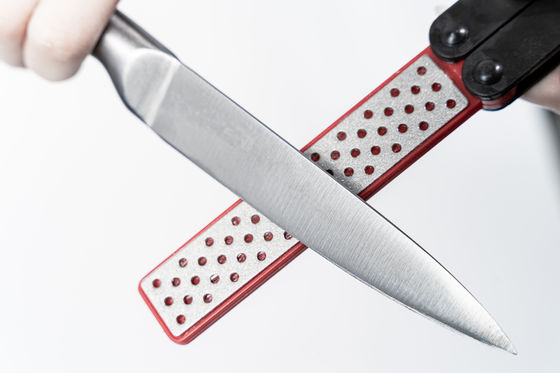 Double Sided Knife Whetstone Folding Diamond Sharpener Polish Camping