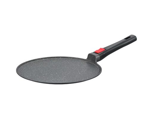 Large Deep Dish Aluminumpot 28cm With Glass Lid Black