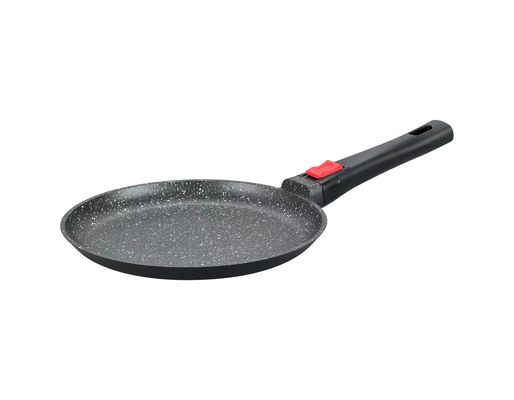 Large Deep Dish Aluminumpot 28cm With Glass Lid Black