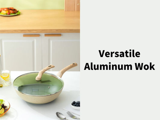 Versatile 12Inch Chinese Wok Pan With Flat Bottom And Heat Resistant Handle