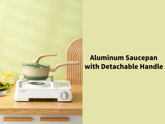 Durable Non Stick Aluminum Saucepan With Stainless Steel Lid And Stay Cool Handle