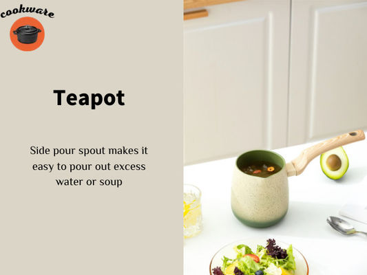 30cm Aluminum Non Stick Teapot With Removable Handle And Induction Base