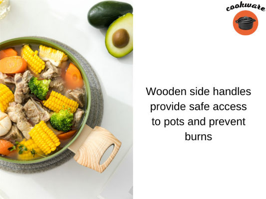 Non Stick Aluminum Casserole With Reinforced Coating And Detachable Handle