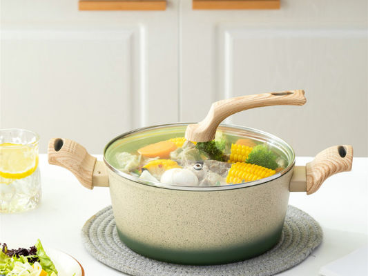 Non Stick Aluminum Casserole With Reinforced Coating And Detachable Handle